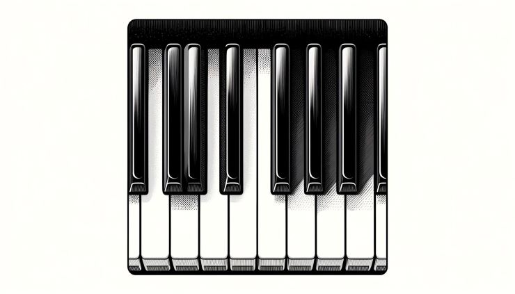 scioltezza delle dita sui tasti neri del pianoforte